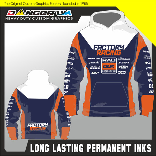 Felpa con cappuccio motocross - felpa,